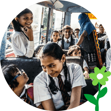 Children on the bus